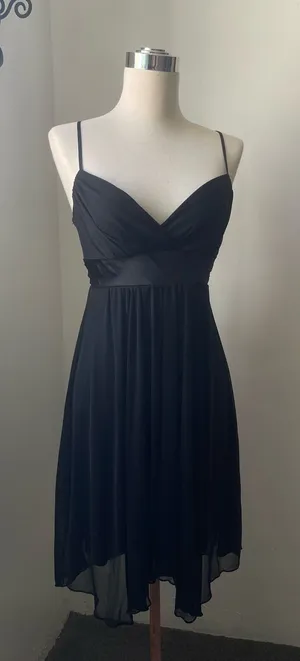 Vintage Frederick's of Hollywood Black Spaghetti-Strap Mini Dress thumbnail 1