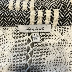 WHITE BIRCH Black and White oversized shacket. NWOT size‎ 1X thumbnail 3