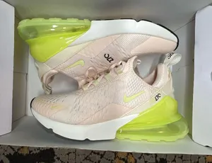 Nike Women's Peach and Lime Athletic Sneakers thumbnail 1