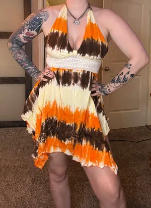 Bali Halter Tie Dye Dress thumbnail 1