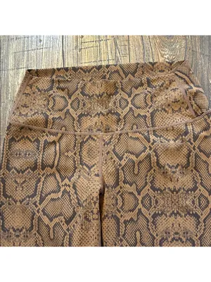 Varley Luna 25 Legging Burnt Snake Print Brown Black Large‎ EUC thumbnail 5