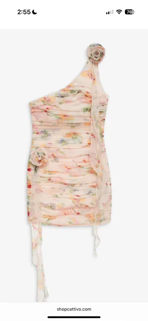 For Love & Lemons Abby One Shoulder Mini Dress thumbnail 3
