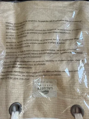 Lacoste Parfums Eau De Bag Woven Straw Tote Beach Bag (NEW) thumbnail 11