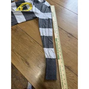 Old Navy Women Pullover Sweater Size M Yellow Heart‎ Striped Lightweight Comfort thumbnail 6