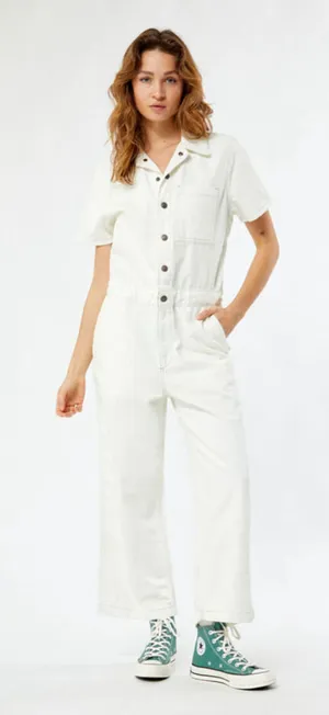 Levi's Heritage Short Sleeve Denim Jumpsuit Women’s Size M thumbnail 1