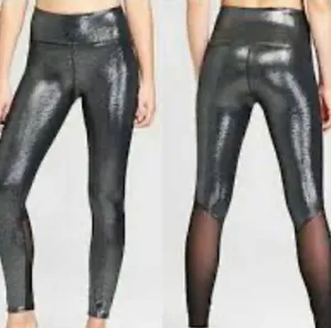 JoyLab Shiny Metallic Gunmetal Leggings thumbnail 5