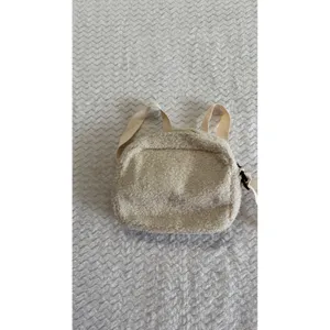 Cream Faux Shearling Crossbody Bag Sherpa Fleece Small Messenger Bag Ivory thumbnail 2
