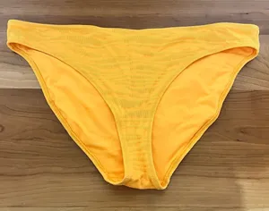Aerie Real Good Yellow Textured Bikini Bottom‎ Swimsuit XL thumbnail 1