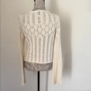 Pink Rose Cream Knit Cardigan thumbnail 2
