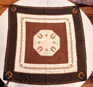 VINTAGE: Etienne Aigner | classic, square silk scarf thumbnail 1