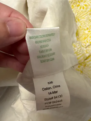 Lilly Pulitzer Yellow and White Top thumbnail 9