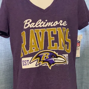 Ladies Size Medium Baltimore Ravens Team Apparel NFL Purple NWT thumbnail 2