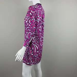 Juicy Couture Purple Print Tunic Shirt Dress Sz XS Colorful Maximalist thumbnail 5