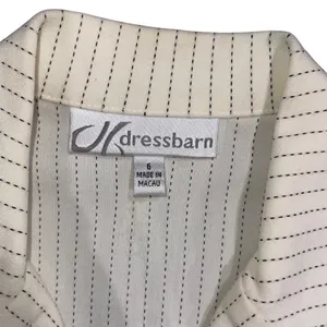 Dressbarn Pinstripe Suit Skirt Blazer SZ 6 Career Office Professional 90s thumbnail 4