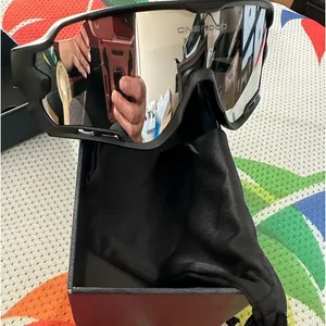 Polarized black sport glasses for men fishing golf cycling baseball thumbnail 1