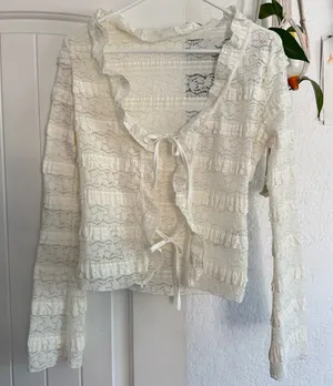 Urban Outfitters Lace long sleeve top thumbnail 1