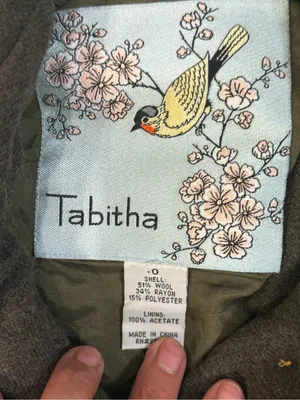 Tabitha Brown Tweed Blazer with Mustard Ruffle and Belt thumbnail 3