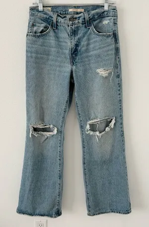 Levi’s Distressed Baggy Boot Cut Jeans thumbnail 1