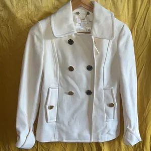 Tory Burch Bernadine Wool Blend Peacoat Button Jacket 48131588 SHELL/IVORY‎ 0 thumbnail 5
