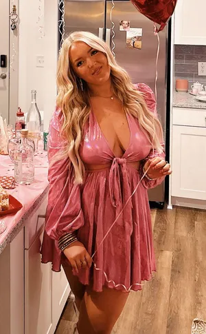 Metallic Pink Dress thumbnail 1