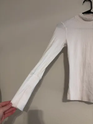 Free People Long Sleeve White Top thumbnail 2