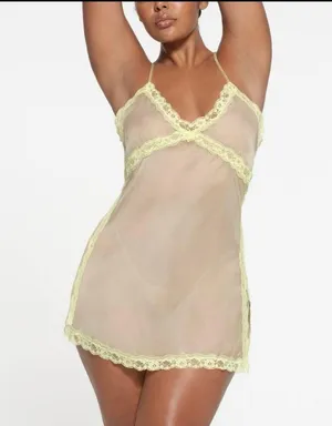 NWT Skims romance lace slip dress Silk XS Sage ( SOLD OUT) Rare thumbnail 2