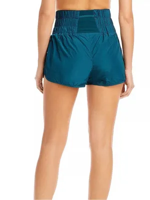 Free People The Way Home Run Shorts in Teal thumbnail 6