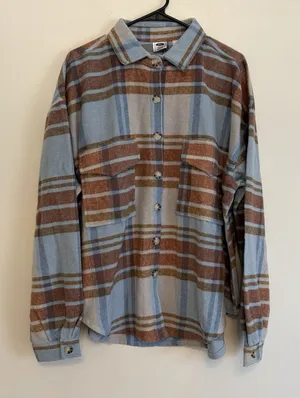 NWT Ford Bronco Truck Graphic Logo Button Down Long Sleeve Flannel Shacket XXL‎ thumbnail 1