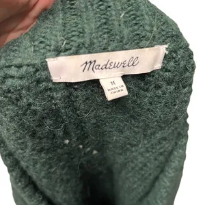 Madewell Charley Crewneck Sweater Forest Green Size M thumbnail 3