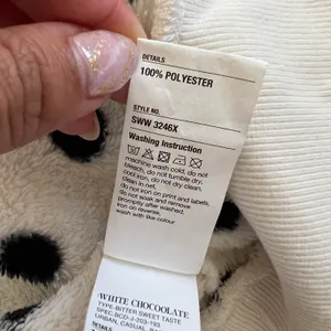 GUC WHITE CHOCOOLATE Long Fleece Polka Dot Hoodie thumbnail 6
