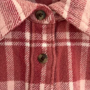 Aerie‎ Womens Red Pink Plaid Flannel Button Down Shirt Oversized Medium thumbnail 9