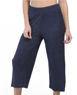 NWT  Ribbed Haci Cropped Athleisure Capri thumbnail 1