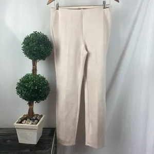 Tahari Pale Pastel Pink Faux Suede Trouser Pants M thumbnail 3