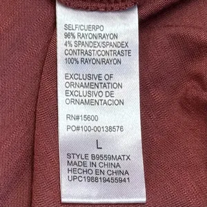 NEW Democracy Rust Embroidered Peasant‎ Blouse Boho Garden Lagenlook Feminine L thumbnail 9