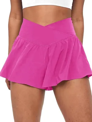 Pink Crossover Shorts - Amazon thumbnail 1