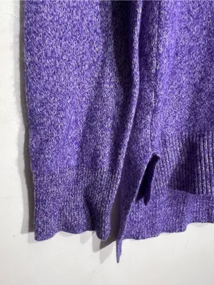 AQUA Cashmere 100% Cashmere Rolled Edge purple Sweater size M thumbnail 5
