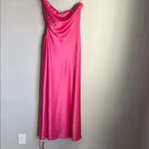 NEW Reformation Nevaeh Pink Slip Dress Medium thumbnail 4