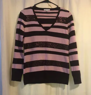 🔹4 for $30 NY&CO Lightweight Sweater Pink Size XS thumbnail 1