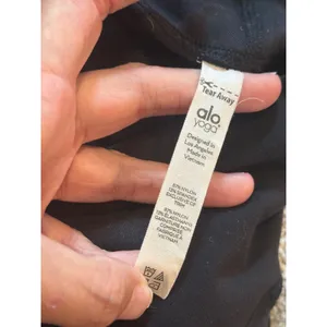 Alo Yoga Avenue High Waist Moto Ribbed‎ Leggings Black Small W5541R thumbnail 7
