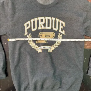 Gildan Purdue gray crewneck Sweater thumbnail 4