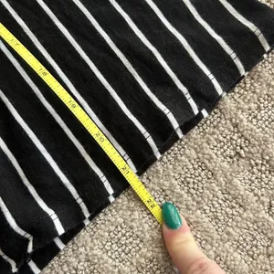 Banana Republic Top‎ Malibu Large L Black White Stripe Sleeveless V-Neck 90s Y2K thumbnail 8