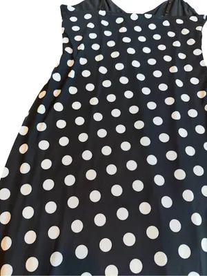 AFRM Black White Polka Dot Maxi Dress Side Slit V Neck Spotted Large Women's NWT thumbnail 8