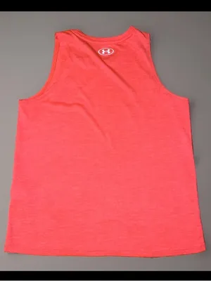 Under Armour Women's Tech Twist Tank Top Venom Red & White size Small. thumbnail 3