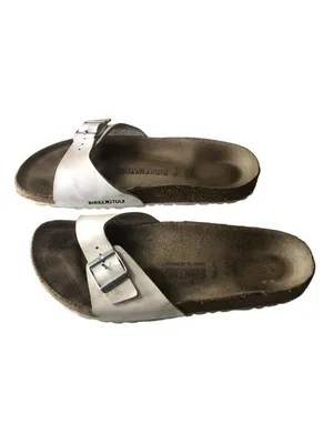 Birkenstock Madrid Birko-Flor Sandals White 41 Narrow Women's Size 10 thumbnail 4