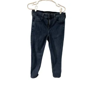 American Eagle Skinny Jeans‎ Pinstripe Blue Ne(x)t Level Stretch 10S Dark Wash thumbnail 2