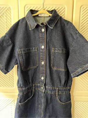 Zara Dark Blue Denim Romper thumbnail 13
