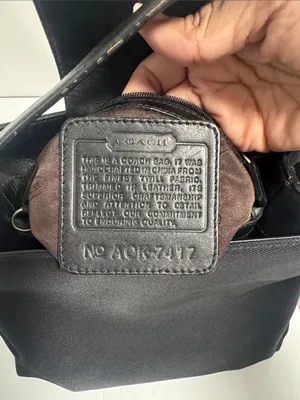 Coach Vintage Mercer Shoulder Bag Black Twill Body with Leather Accents thumbnail 8