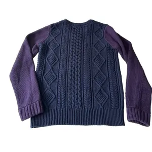 Uniqlo JW Anderson Sweater Women’s Large Blue Purple Cable Knit thumbnail 4
