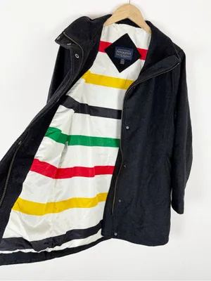 Pendleton Women's Water Resistant Cascade Wool Campbell Coat Jacket Charcoal thumbnail 6