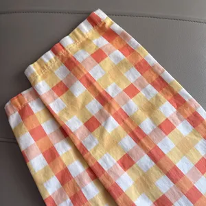 Free People She's All That Plaid High Waist‎ Crop Pants Orange Size 6 Cotton thumbnail 9